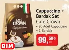 CAFE CROWN CAPPUCCİNO + BARDAK SET